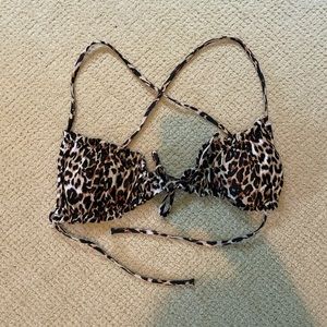 SHEIN Cheetah Bikini Top, Size M